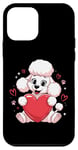 iPhone 12 mini Cute Poodle Love Heart Valentines Day Poodle Lover Case