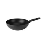 Sitram, Wok Poêle Rossini diamètre 28cm en aluminium forgé & titane - revêtement noir anti-adhérent sans PFOA - manche soft touch - tous feux dont induction - 711764