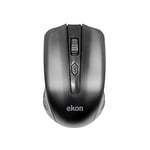 ekon Souris sans Fil, 4 Touches, Ergonomique, récepteur USB, pour Ordinateur Portable, Ordinateur Portable, MacBook, Noir