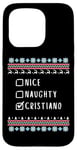 Coque pour iPhone 15 Pro Gentil Coquin Noël Cristiano Pull Moche