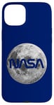 iPhone 15 Plus Retro NASA Worm Logo Full Moon Space Graphic Apollo Artemis Case