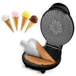 Electric Waffle Cone Maker, Ice Cream Cone Machine, Egg Rolls Nonstick Coating, Double-Sided Heating, Dessert Baking Pan Kitchen Cooking 1200W