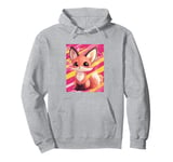 Kawaii Aesthetic Fox for Teen Boys Girls Kids Pullover Hoodie