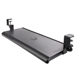 StarTech.com Support Clavier Coulissant sous Bureau - Porte Clavier Ergonomique à Pince en C - Tiroir Clavier Coulissant, Jusqu'à 12kg - Tablette Coulissante, Clavier et Souris (Keyboard-Tray-CLAMP1)