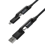 Nomad Kevlar Universal Kabel USB-C 3m Svart