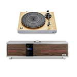 Roberts Stylus Luxe Direct Drive Turntable and Ruark R410 Integrated Music System HiFi Package Grey