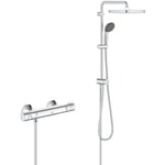 Grohe - Vitalio Start System 250 Cube Colonne de douche + Mitigeur Thermostatique Grotherm 800 (344558000-VITALIOCUBE1)