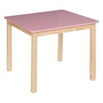 Table Enfant en Bois "Classic" 60cm Rose