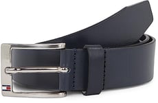 Tommy Hilfiger Ceinture Homme New Aly Belt Ceinture Cuir, Bleu (Midnight), 85