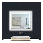 Ocean Sanitaire - ocean Miroir de salle de bain 100x60cm anti-buée miroir mural avec éclairage led modèle Carré 3.0