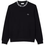 Sweat-shirt Lacoste  SWEATSHIRT  EN DOUBLE-FACE À COL JACQUARD SIGLÉ NOIR