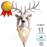 CONFO® Nordic style lucky deer vägglampa vardagsrum TV vägglampa kreativt rådjurshuvud