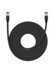 Baseus Braided network cable cat.7 Ethernet RJ45 10Gbps 10m (black) - Svart - 10 meter