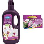 Fertiligène Engrais Orchidées Tout Prêt, 1L & ALGOFLASH Monodoses Revitalisantes Orchidées, 5 doses, MONORCHID 30 ml Violet