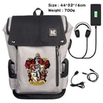 Harry Potter Périphérique Étudiant Sac À Dos USB Charge Impression Hommes et Femmes Loisirs Ordinateur Sac Voyage Sac Seau Sac Harry Potter Style-JJ4273