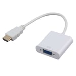 HDMI Male to VGA Female Converter Adapter Cable White / Black 1080P for PC