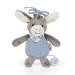 Sterntaler Peluche Musicale, Âne Emmi, Mécanisme Musical intégré, Taille: S, Bleu Clair/Gris