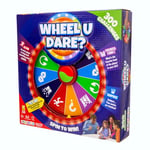 Wheel U Dare? The ultimate in live family games, quiz games with a difference, spin the wheel and complete the challenges. Easy out of the box play board game. Family games for kids and adults.