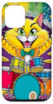 Coque pour iPhone 12/12 Pro Batteur Funny Cat