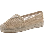 GUESS women's Mones Ballet Flat, Slip On Shoes, Light Natural 111, 4 UK