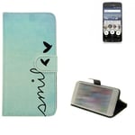 360° wallet case protective cover for doro 8040 Design smile