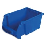 Viso Bac de rangement à bec Spacy - 1L avec porte étiquette polypropylène bleu L10 x H7 P16 cm