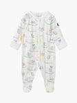 Polarn O. Pyret Baby Organic Cotton Mouse Cloud Print Onesie, White