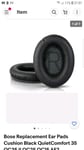 Bose Replacement Ear Pads Cushion Black QuietComfort 35 QC35 II QC25 QC15 AE2