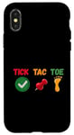 Coque pour iPhone X/XS Tic, tac, toe. Abstrait drôle, humour