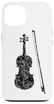 Coque pour iPhone 13 Violon et Archet (Noir Ancien) Violoniste