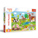 Trefl- Basque et Ours Babies and The Bear, Bébés et Animaux-Puzzle 24 Maxi-24 Grandes Pièces, Loisir Créative, pour Les Enfants à partir de 3 Ans, 14372, Multicolor