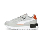 PUMA GRAVITON AC PS, Basket, Glacial Gray White-Rickie Orange Black, 31 EU