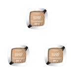 L'Oréal Paris - Poudre Fondante Perfectrice - Enrichie en Pigments Minéraux & Acide Hyaluronique - Tous les Types de Peaux - Accord Parfait - Teinte : Beige Doré (3.D) - 9 g (Lot de 3)