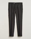 Oscar Jacobson Denz Turn Up Flannel Trousers Brown Melange