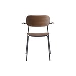 Co Dining Chair W/armrest Veneer, Dark Stained Oak