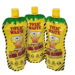 Pack 3 Toxic Waste Lemon & Lime Sour Slushy Freeze & Squeeze net wt 250ml each