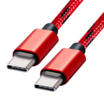 USB C to USB C Cable 1m,Yeung Qee 60W 3A Type C Fast Charging Cord Charger Compatible with Samsung Galaxy S20 Ultra Plus S20+ Note 10 10+ A80, MacBook Air,Google Pixel 4 3 2 XL (red)