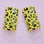 70st Airbrushed Halv Tippar - Yellow Leopard