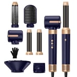 Air Styler Sèche Cheveux 7 en 1, Seche Cheveux avec Diffuseur, 3 Températures, Fer à Boucler à Air de 30 mm,Pour Lisser, Boucler les Cheveux,1400 W Hair Styler