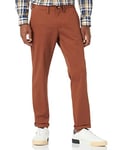 GANT Men's HALLDEN Twill Chinos Slacks, Chocolate Brown, 33W / 30L