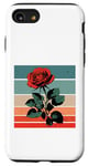 Coque pour iPhone SE (2020) / 7 / 8 Fleur tige rouge feuilles réaliste nature ombre profondeur