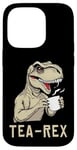 iPhone 14 Pro Funny Tea Rex Tee Dinosaur Design Tea Drinking Lover Graphic Case