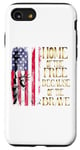 Coque pour iPhone SE (2020) / 7 / 8 T-shirt design Home Of The Free Because Of The Brave