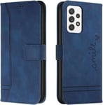 Coque Pour Samsung Galaxy A33 5g, Etui Portefeuille Samsung A33 5g, Protection Etui À Rabat Housse En Cuir Pu Avec Antichoc Tpu [Fermoir Magnétique] Flip Housse Pour Samsung A33 5g (Bleu)