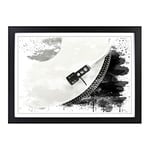 Big Box Art Turntable Record Vinyl Player V3 Framed Wall Art Picture Print Ready to Hang, Black A2 (62 x 45 cm)