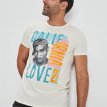 2PAC - t-shirt manches courtes tupac ivoire homme