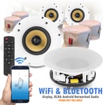 Multiroom Smart WiFi Wireless Ceiling Speakers with Fire Hoods WCS6 6.5" 2-Zone