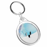 1 x Emperor Penguin Iceberg Snow - Keyring IR02 Mum Dad Birthday Gift #13281