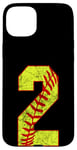 Coque pour iPhone 15 Plus Softball #2 Fast Pitch Love Softball Joueur préféré de la maman