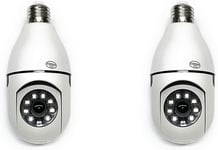 2 X Caméras De Vidéo Surveillance Avec Vision Nocturne Smart Wifi Hd 360°[CAM09664] - Caméras de surveillance